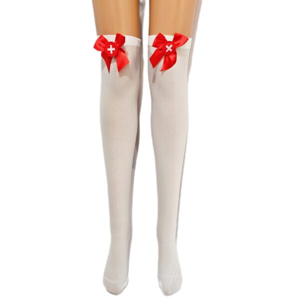 Wholesale Valentine's Day Sexy Silk Stockings All-match Bow Long Socks Japanese Style Sexy Cute Women's Embroidered Thin Over-the-Knee Socks
