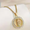 Wholesale 316 Stainless Steel Copper Round Electroplated Real Gold Plated Casual Elegant Waterproof Non Tarnish Cuban Link Chain Curb Chain Pendant Necklace