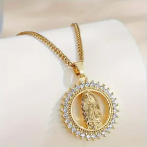 Wholesale 316 Stainless Steel Copper Round Electroplated Real Gold Plated Casual Elegant Waterproof Non Tarnish Cuban Link Chain Curb Chain Pendant Necklace