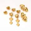 Wholesale 1 Pair Elegant Heart Shape Plating 304 Stainless Steel Drop Earrings