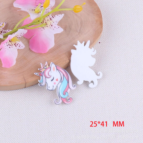 oly-f3bd7062d65bbdcc7c636f99dfce2ecb Wholesale Cartoon Unicorn Acrylic Girl Heart Bag Pin Accessories Pendant Creative Mobile Phone Patch DIY Patch