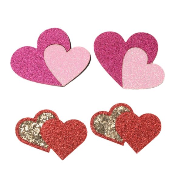WholesaleValentine's Day Series Gold Powder Cloth Shiny Cupid Love DIY Grab Clip Hair Accessories Duckbill Clip