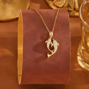 XX0212 # Double Koi Fish Pendant Necklace