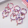 Wholesale Retro Star Heart Shape Apple Alloy Soft Clay Beaded Chain Beaded Bracelets Wholesale