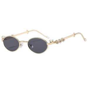 Gold frame gray piece