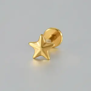 Pentagram-Gold / Rod Thickness * Rod Length 1.2x8mm