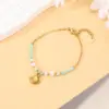 Wholesale Women's Beaded Bracelet Natural Pearl Shell Colorful Crystal Bohemian Adjustable Clasp