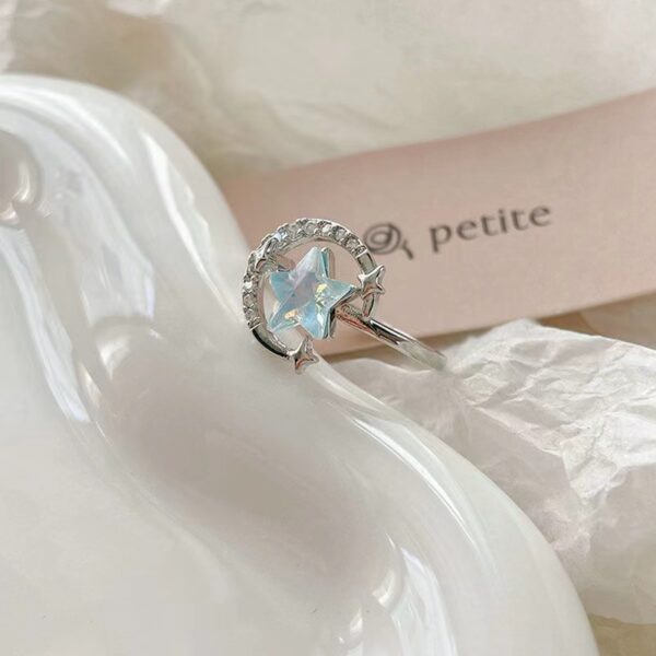 oly-f46b6a0e0ad37ff077f5ba90d545a2c1 Wholesale Galaxy Accompaniment ~ Star Zircon Ring Light Luxury High-Quality Temperament Ring Fashion Personality Easiest for Match