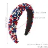 oly-f4738df11712beacbfeac9a3088a1920 Wholesale Baroque Red White Blue Full Pearl Headband Women's Independence Day Headband High Hair Accessory Lolita