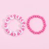 oly-f49de7c7329fca5522a2fca7d0597803 Wholesale style fresh sweet wooden beads heart-shaped printed round beads beaded bracelet for girlfriend Valentine's Day bracelet suit