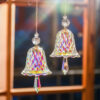 Wholesale Rainbow Crystal Wind Bell Window Hanging Bell Glass Pendant Sun Catcher Christmas Decoration