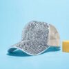 Wholesale Breathable Baseball Cap Korean Style Rhinestone Hat Summer Sunshade and Sun Protection Hat