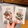 Wholesale Handmade Cotton Butterfly Knot Hair Clips Children's Edged Pure Color Flower Patterned Hair Accessories For Girls All Seasons