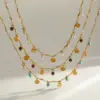 Wholesale Vacuum Electroplating (In Furnace) Plated 18K Real Gold Pearl 304 Stainless Steel Artificial Pearl Natural Stone Elegant Minimalist Style Lobster Clasp Necklace