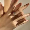 oly-f4c3afc7693d0e57b6b51b20010dca9e Wholesale Copper 18K Gold Plated Inlay Sun Moon Artificial Rhinestones Open Rings