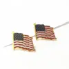 Wholesale Gold Painted American Flag Butterfly Buckle Brooch Foldable Neck Pin Zinc Alloy Patriotic Jewelry Accessories