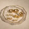 Wholesale 304 Stainless Steel C Shape Solid Color PVD Coated 18K Real Gold Plated Real Gold Plated 18K Gold Vacation Simple Style IG Style Waterproof Non Tarnish Asymmetrical Gold Ear Cuffs