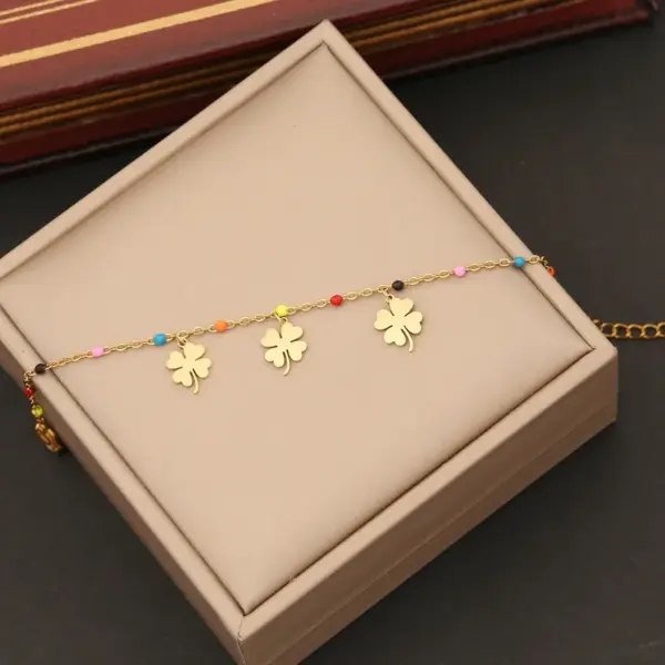 Wholesale PVD Coated 18K Gold Real Gold Plated Star Heart Shape Butterfly Stainless Steel Artistic Commute Waterproof Non Tarnish 304 Stainless Steel Bracelets