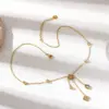 Wholesale Asymmetrical Flowers Jewelry Set For Women With 18K Real Gold Plated 304 Stainless Steel And PVD Coated Cable Chain