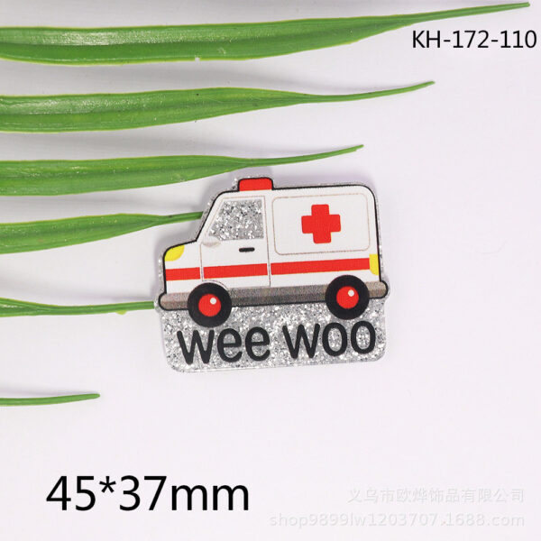 oly-f5010aa63832476f6db1ec0b6e9c3c59 Wholesale loose pink cartoon letter peach heart car Medical bag jewelry acrylic cute DIY patch accessories