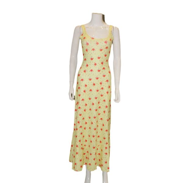 Wholesale Summer French Floral Print Suspender Dress, Sweet and Fresh Beach Dress, Long Fishtail Skirt, Milk Silk