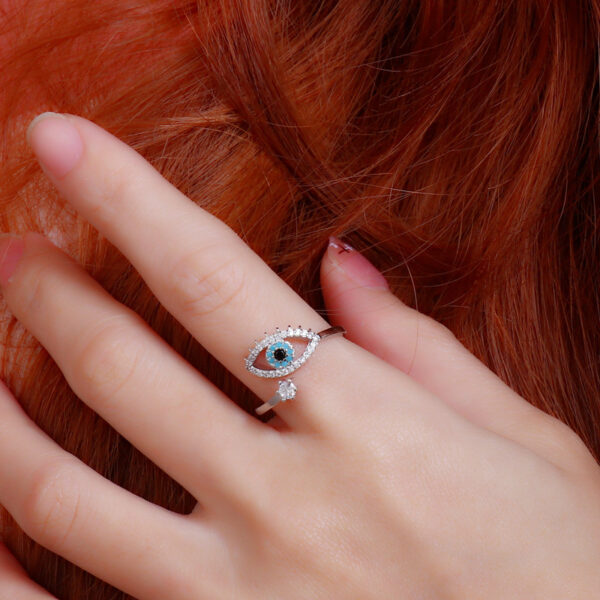oly-f505b9055724ad546a4ccaa37b87c842 Wholesale Devil's Eye Ring Women's Fashion Light Luxury High-end Niche Design Blue Eye Ring