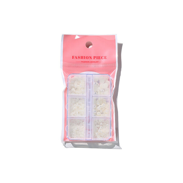 Wholesale Nail Art Highlight Flat Bottom Mixed Size Pearl Jewelry Japanese-style Nail Art Three-dimensional Nail Accessories Drill Beads Not Peel
