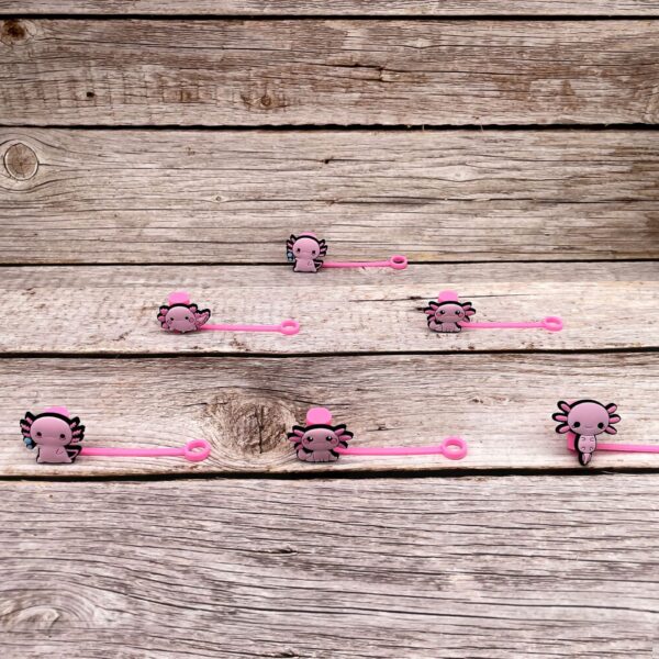 oly-f511768545a51b1eef1378bb14791638 Wholesale Animal Salamander Series Straw Sleeve Straw Cap Silicone Dust Plug Cute Anime Party Straw Decorations
