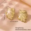 Wholesale 1 Pair Simple Style Commute Geometric 304 Stainless Steel Imitation Gold Electroplating Ear Studs