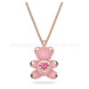 Wholesale Electroplated alloy necklace with crystal bear clavicle chain