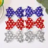 Wholesale Chinese Valentine's Day Bow Hair Clip Shiny Star Children's Onion Pink Bow Hair Accessory