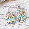 Wholesale Easter rabbit chicken striped egg carrot color hollow pendant earrings double-sided earrings