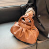 Wholesale Women's Bag Korean Style Portable Versatile Retro Solid Color Cloud Pleated Bag Armpit Shoulder Crossbody Bag