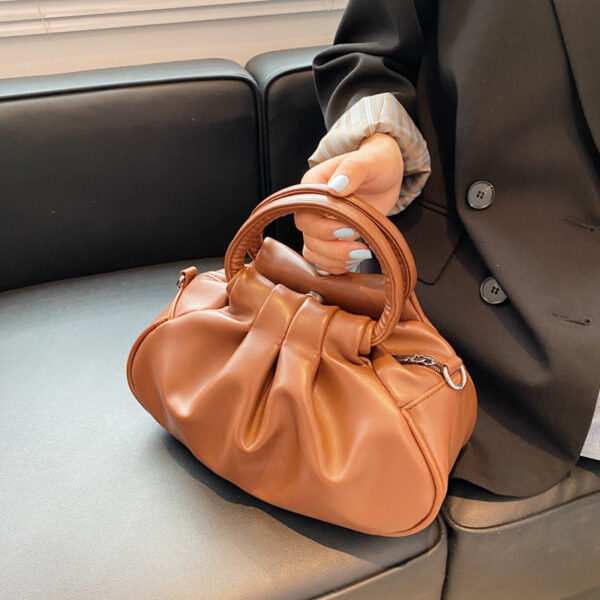 Wholesale Women's Bag Korean Style Portable Versatile Retro Solid Color Cloud Pleated Bag Armpit Shoulder Crossbody Bag