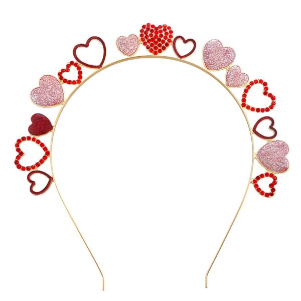 Wholesale  Valentine's Day love headband headdress pink alloy headband girl party gift