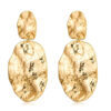 oly-f565fc89d6154dcb2761e9e5e524a6b3 Wholesale exclusive jewelry high-end metal simple geometric round hammer pattern earrings