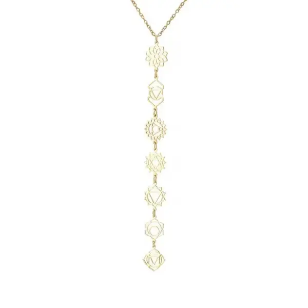 Wholesale Handmade Lotus Yoga Om Pendant Stainless Steel Hollow Polished Jewelry Necklace Accessories Colorful Zircon Durable