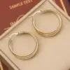 Wholesale PVD Coated 18K Gold Real Gold Plated Round Stainless Steel Modern Style Waterproof Non Tarnish Earrings
