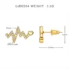 Wholesale 1 Pair Romantic Sweet Streetwear Geometric Inlay Copper Zircon 18K Gold Plated K Gold Plated Silver Plated Copper Earrings