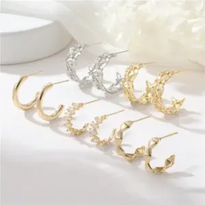 Wholesale Bow Tie Earrings For Women With Copper Base And Zirconia Inlay, Featuring 925 Sterling Silver Ear Pins In Simple Style