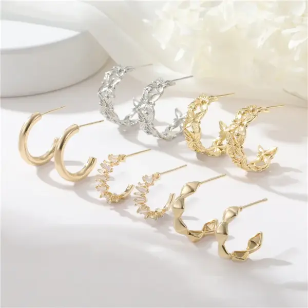 Wholesale Bow Tie Earrings For Women With Copper Base And Zirconia Inlay, Featuring 925 Sterling Silver Ear Pins In Simple Style