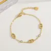 Wholesale Gold Plated Stainless Steel 18K Embedded Zircon Pig Nose Bracelet Fashionable Elegant Casual Women's Style All Season Use