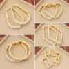 Wholesale PVD Coated 18K Gold Real Gold Plated Star Water Droplets Heart Shape Stainless Steel Retro Commute Waterproof Non Tarnish Earrings