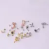 Wholesale 316L Stainless Steel Copper Ear Cartilage Rings & Studs Crown Waterproof Non Tarnish Surgical Steel