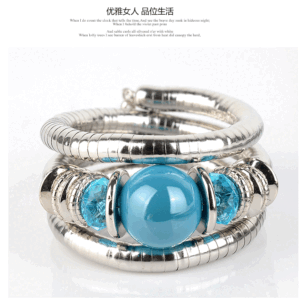 Blue multi-layer bracelet