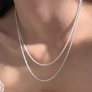 Wholesale Handmade Geometric Necklace For Women With 925 Sterling Silver Twisted Rope Chain