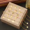 Wholesale PVD Coated 18K Gold Real Gold Plated Star Heart Shape Butterfly Stainless Steel Artistic Commute Waterproof Non Tarnish 304 Stainless Steel Bracelets