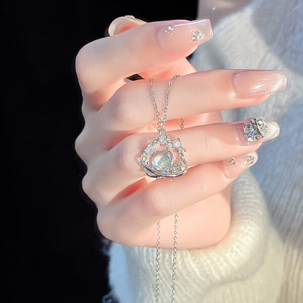 Wholesale Original Design Cosmic Planet Necklace Female Temperament Fashion Internet Celebrity Commuting Stainless Steel Clavicle Chain Wholesale Tide