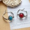 Wholesale Retro Niche Colored Stone Bracelet Women's Bohemian Personality Holiday Elegant Bracelet All-match Simple Bracelet