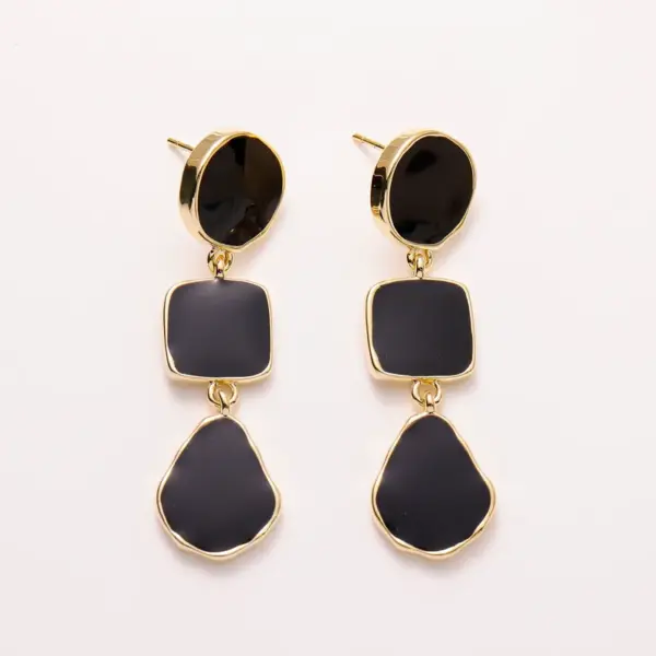 Wholesale 1 Pair Modern Style Square Copper Drop Earrings